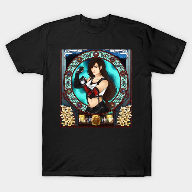 Tifa Lockhart - Art Nouveau T-Shirt by KeiIvory